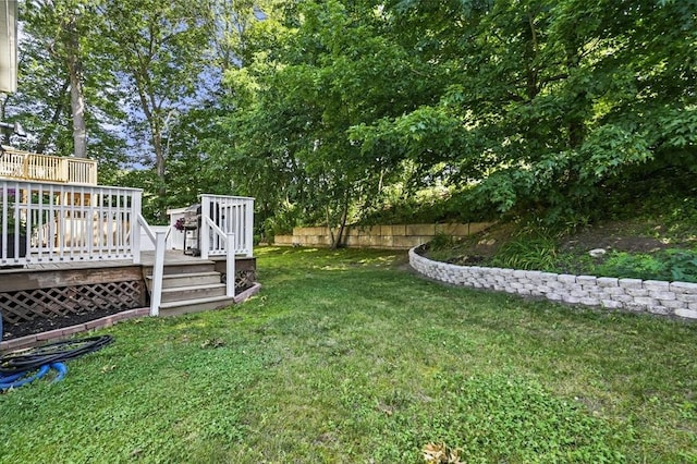 13 Hoyt Ave, Amesbury, MA 01913 - view of yard featuring a deck and view of scattered trees