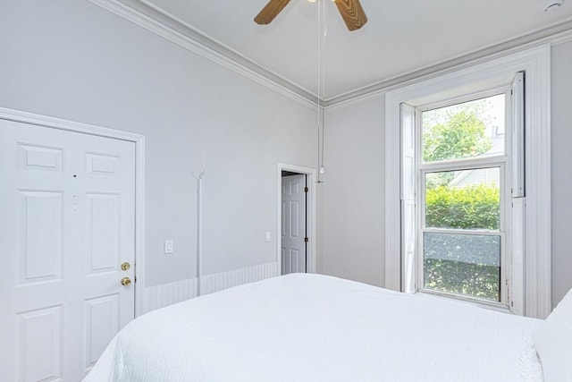 4 Mount Vernon Unit 1, Haverhill, MA 01830 - bedroom featuring crown molding and ceiling fan
