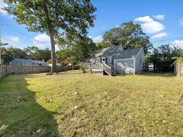444 Lowell St, Reading, MA 01867 - view of yard with a deck
