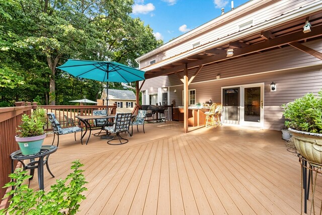 view of wooden terrace