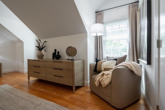 16 Border Rd, Reading, MA 01867 - sitting room featuring lofted ceiling and light wood-style flooring