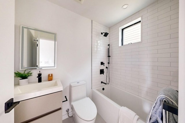 133 Charles St Unit 133, Cambridge, MA 02141 - bathroom with vanity, toilet, and bathing tub / shower combination