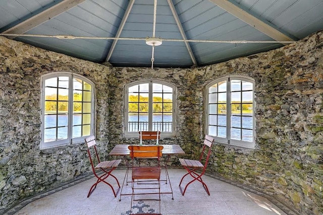 2386 Pleasant, Dighton, MA 02715 - carpeted dining room featuring plenty of natural light and wood ceiling