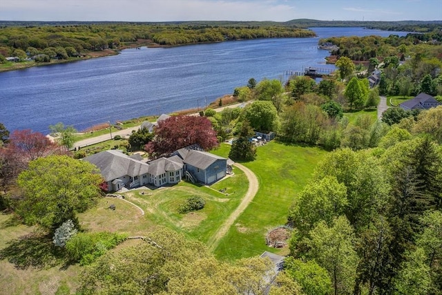 2386 Pleasant, Dighton, MA 02715 - bird's eye view of a nearby body of water and a forest