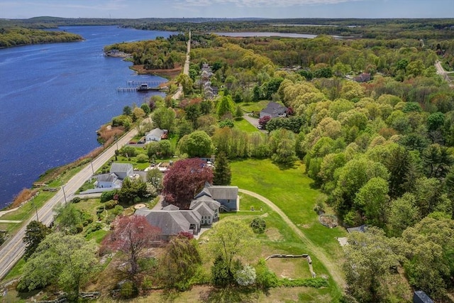 2386 Pleasant, Dighton, MA 02715 - bird's eye view of a nearby body of water and a heavily wooded area