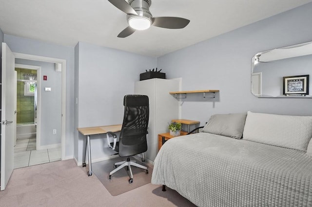 4 Polito Dr, Worcester, MA 01604 - bedroom featuring a desk, carpet, baseboards, and ceiling fan
