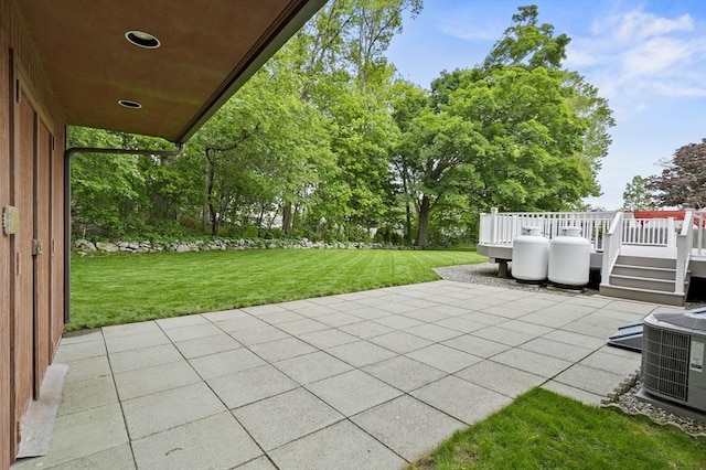 4 Polito Dr, Worcester, MA 01604 - view of patio / terrace featuring central air condition unit and a deck