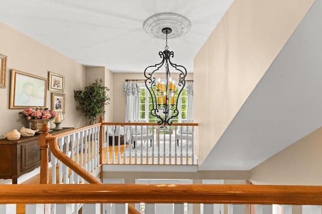 8 Riverside Ter, Easton, MA 02356 - stairs with a chandelier