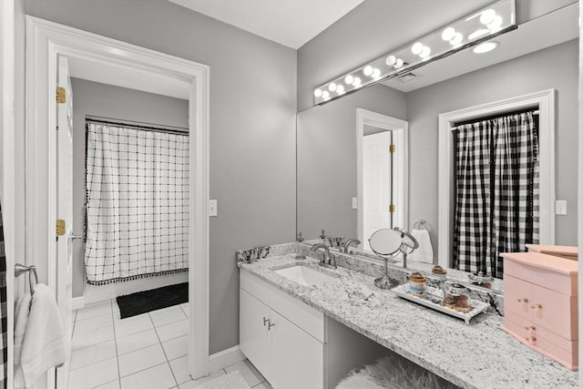 8 Riverside Ter, Easton, MA 02356 - full bathroom with vanity, tile patterned flooring, and baseboards