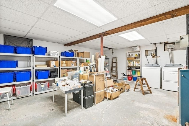 98 G St, Dracut, MA 01826 - storage area with washing machine and clothes dryer