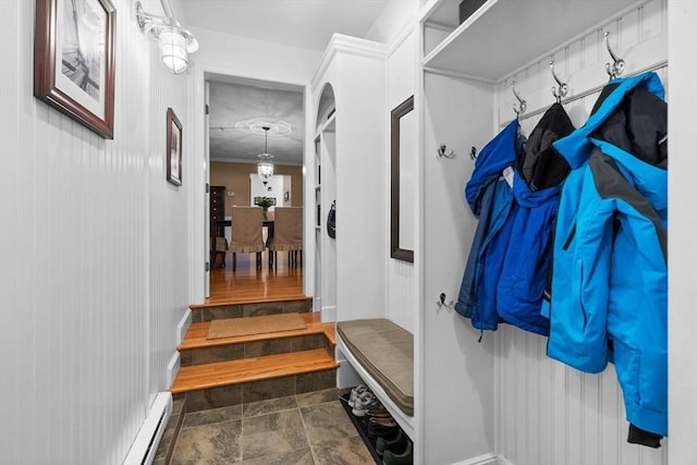 18 Dale St Unit 7A, Andover, MA 01810 - mudroom with stone finish flooring and baseboards