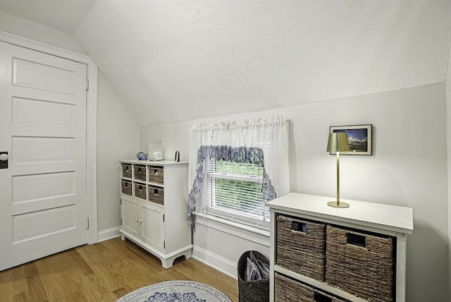 13 Delaval Rd, Worcester, MA 01606 - bedroom with lofted ceiling, wood finished floors, and baseboards