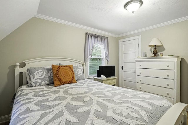 13 Delaval Rd, Worcester, MA 01606 - bedroom with crown molding and lofted ceiling