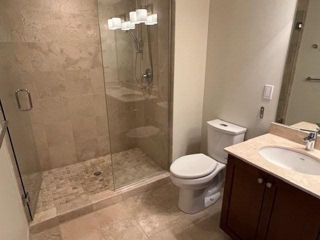 321 Hammond Pond Pkwy Unit U301, Brookline, MA 02467 - full bathroom with a shower stall, toilet, and vanity