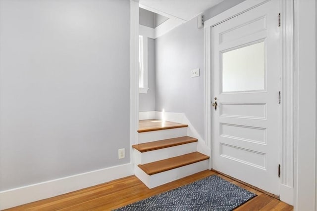 127 Mutton Ln, Weymouth, MA 02189 - stairway with wood finished floors