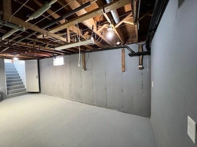 view of basement