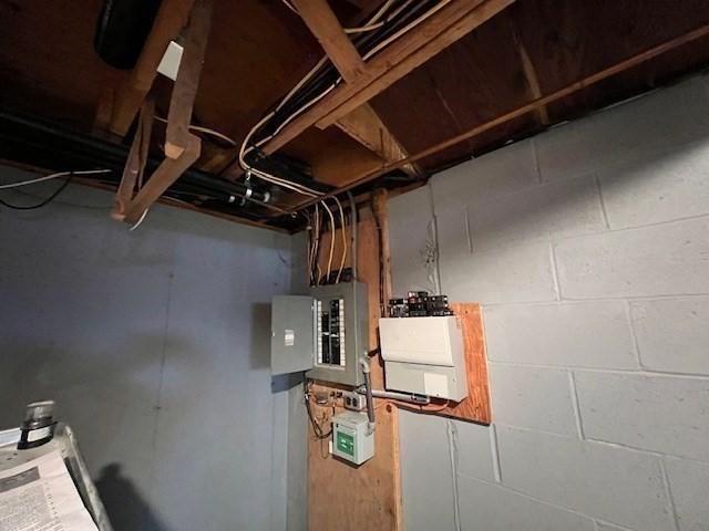 utility room with electric panel