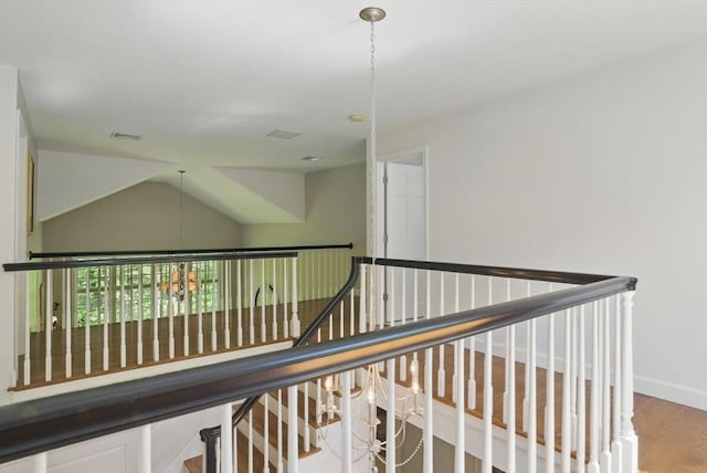 11 Edge Hill Rd, Hopkinton, MA 01748 - hall featuring wood finished floors, baseboards, and vaulted ceiling