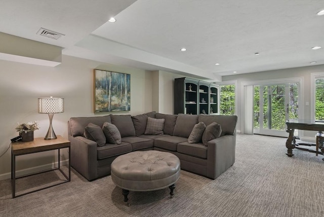 11 Edge Hill Rd, Hopkinton, MA 01748 - carpeted living area featuring recessed lighting