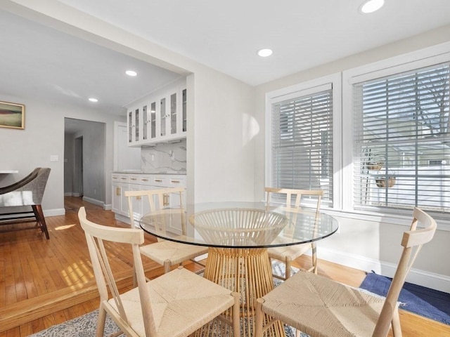 dining room featuring light wood-type flooring