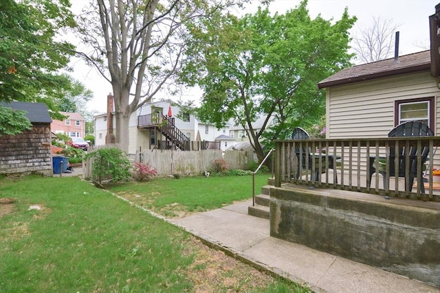 886 Canterbury St, Boston, MA 02131 - view of yard featuring a wooden deck and a residential view