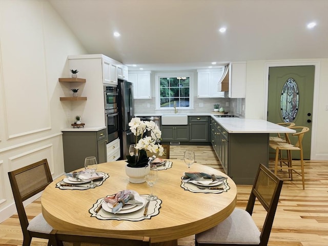 16 Chestnut St, Westborough, MA 01581 - dining room with recessed lighting and light wood finished floors