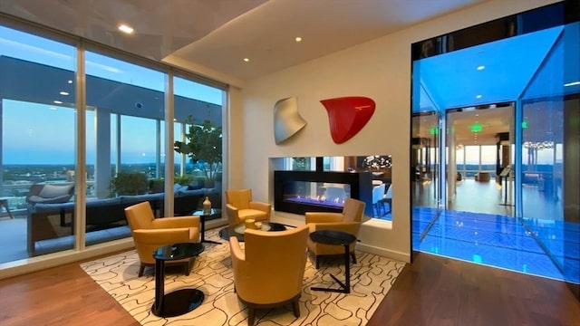 188 Brookline Ave Unit Ph28C, Boston, MA 02215 - building lobby featuring a wall of windows and recessed lighting