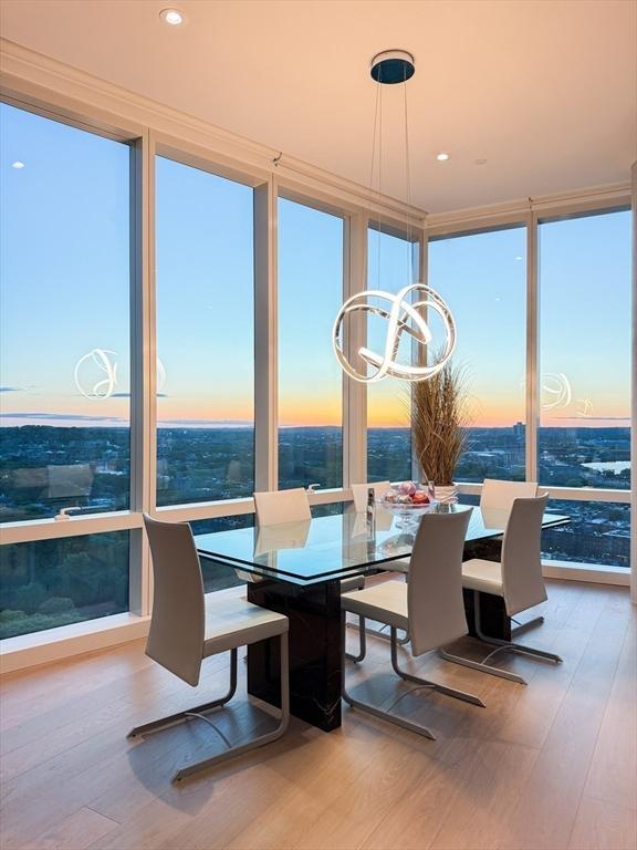 188 Brookline Ave Unit Ph28C, Boston, MA 02215 - sunroom / solarium with a chandelier and plenty of natural light