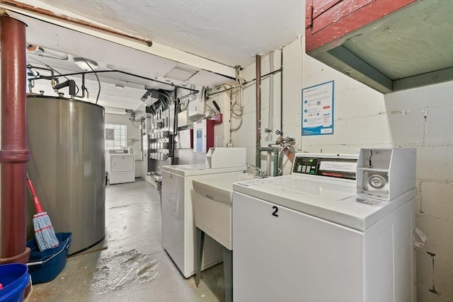 56 Coffey Unit 7, Boston, MA 02122 - laundry area featuring washing machine and clothes dryer and water heater