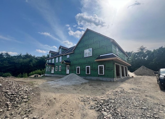 view of home's exterior with a garage