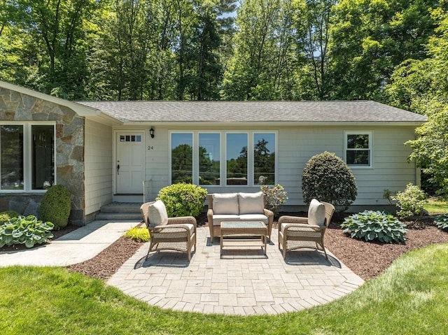 24 Skyridge Dr, Somers, CT 06071 - view of patio / terrace featuring an outdoor living space