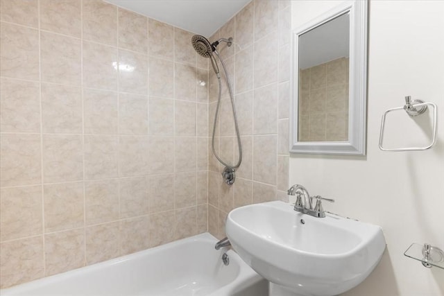 4925 Washington St Unit 304, Boston, MA 02132 - bathroom featuring  shower combination and a sink