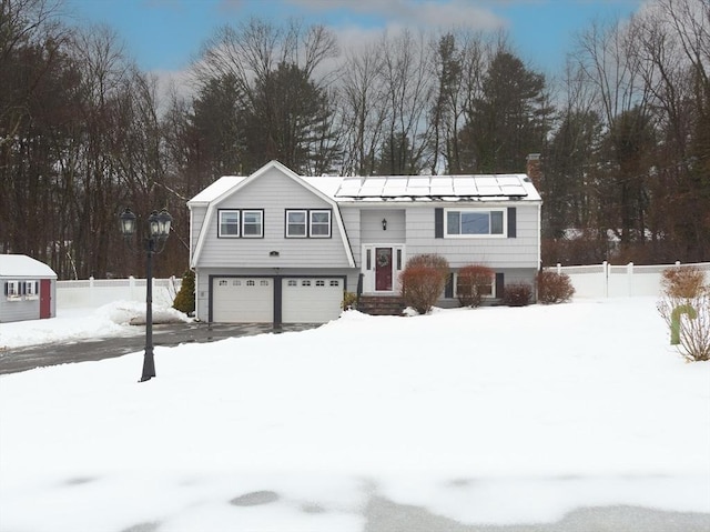 split foyer home with a garage