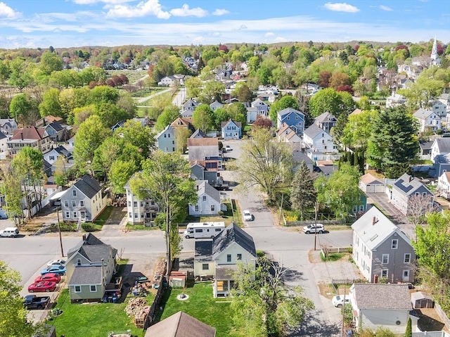 aerial view with a residential view