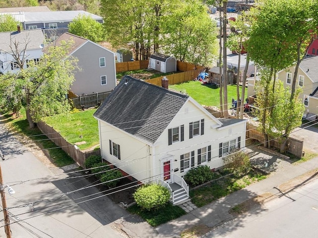 bird's eye view featuring a residential view