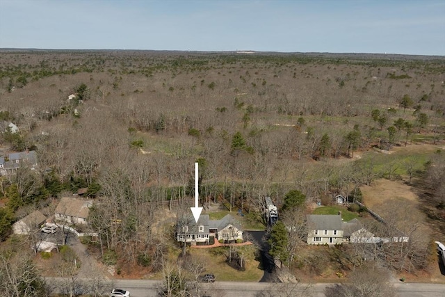 aerial view with a rural view