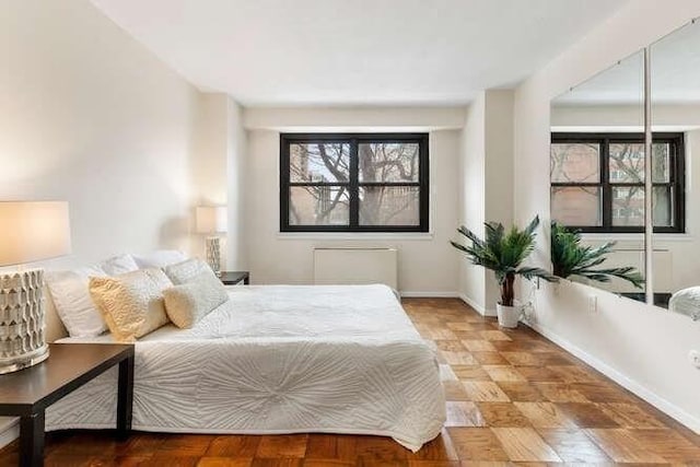 bedroom with baseboards