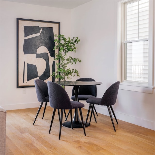 dining room featuring light wood-type flooring