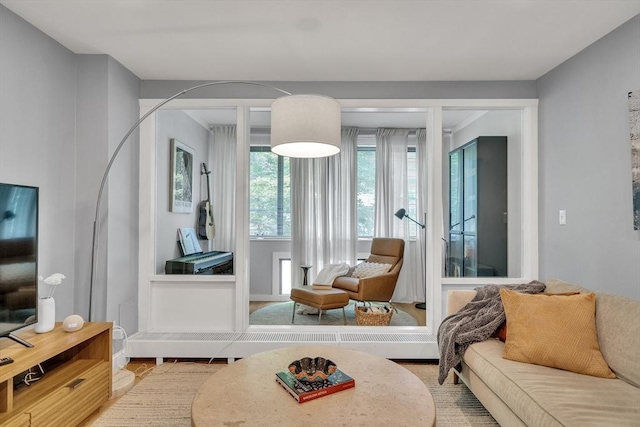32 Juniper St Unit 91, Brookline, MA 02445 - living area with wood finished floors and arched walkways