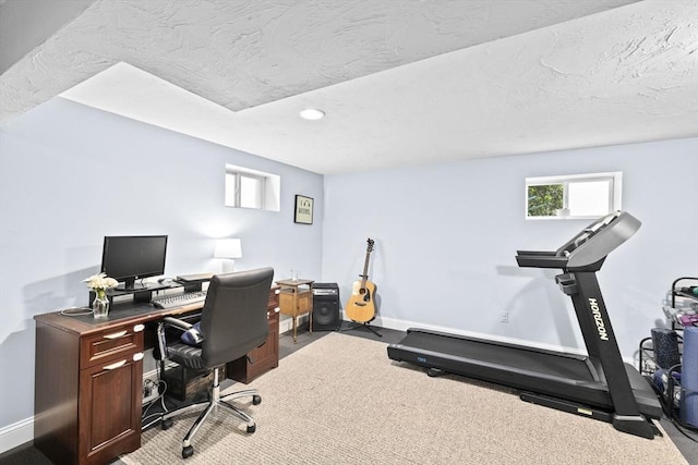 58 Spring St, Weymouth, MA 02188 - carpeted office space featuring baseboards, recessed lighting, and a textured ceiling