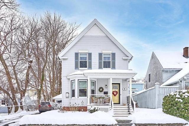 view of front of home with a porch