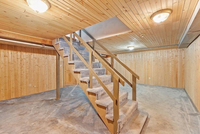 15 Moore Rd, Westford, MA 01886 - finished below grade area with wood walls, carpet, stairway, and wood ceiling