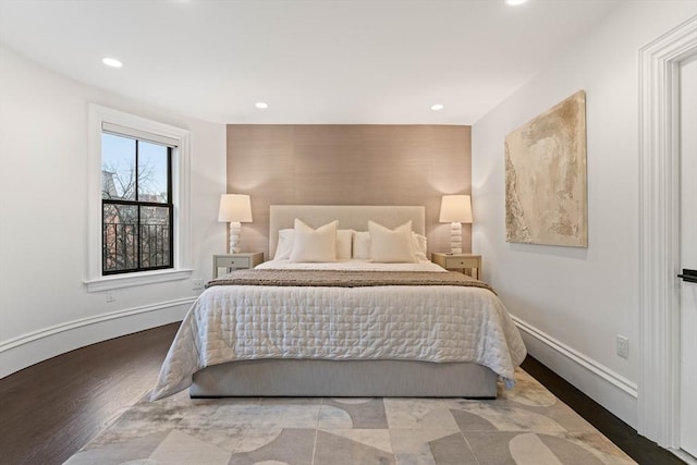 bedroom featuring hardwood / wood-style floors