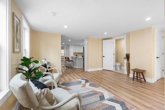 29 Beaver St, Salem, MA 01970 - living area featuring light wood finished floors and recessed lighting