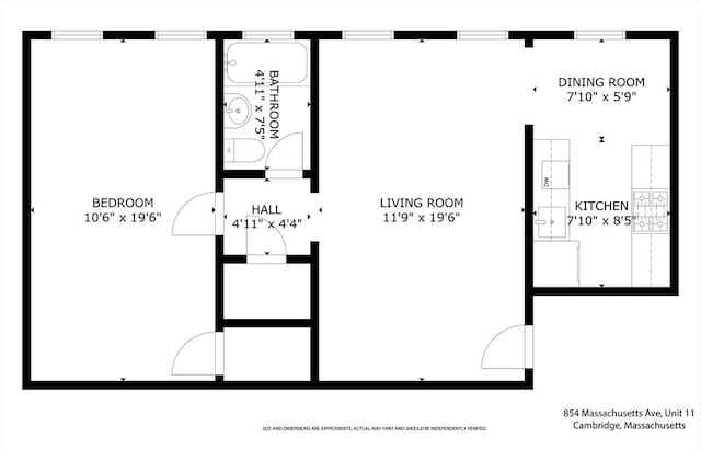 854 Massachusetts Ave Unit 11, Cambridge, MA 02139 - property floor plan