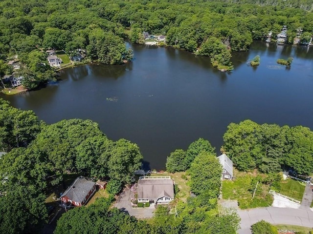 163 Walnut Rd, Wrentham, MA 02093 - aerial overview of property's location featuring a forest and a large body of water