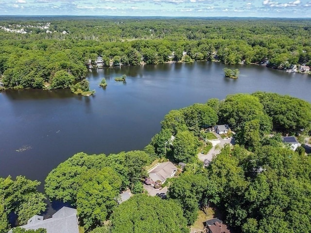 163 Walnut Rd, Wrentham, MA 02093 - aerial view of property and surrounding area with a forest and a nearby body of water