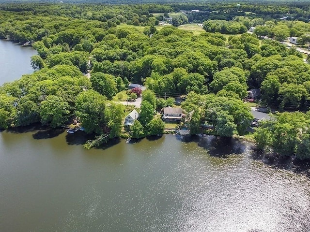 163 Walnut Rd, Wrentham, MA 02093 - bird's eye view of a large body of water and a heavily wooded area