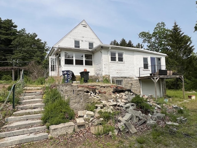 38 Clark St, Medway, MA 02053 - rear view of property featuring a garage