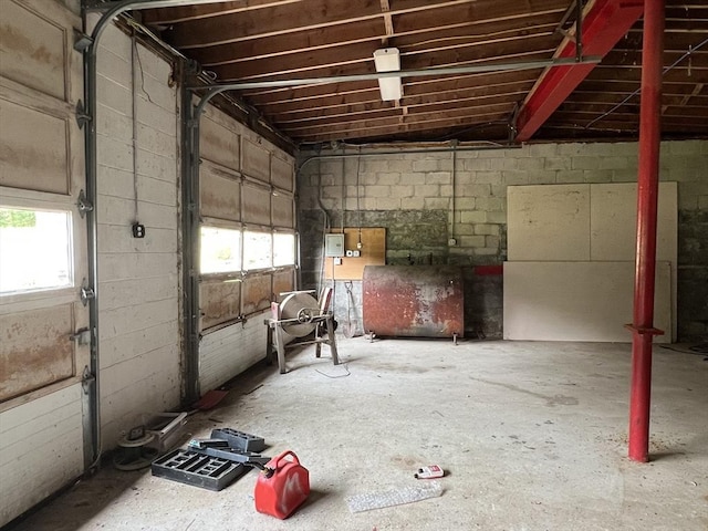 38 Clark St, Medway, MA 02053 - garage featuring concrete block wall